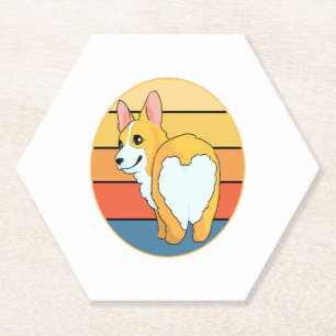 Kawaii Corgi Kartonnen Onderzetters