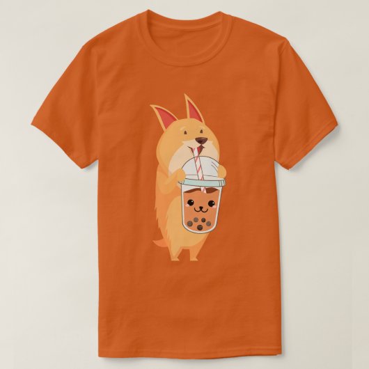 Kawaii Corgi Love Bubble Tea Tshirt Cute Corgi Dog (Design voorkant)