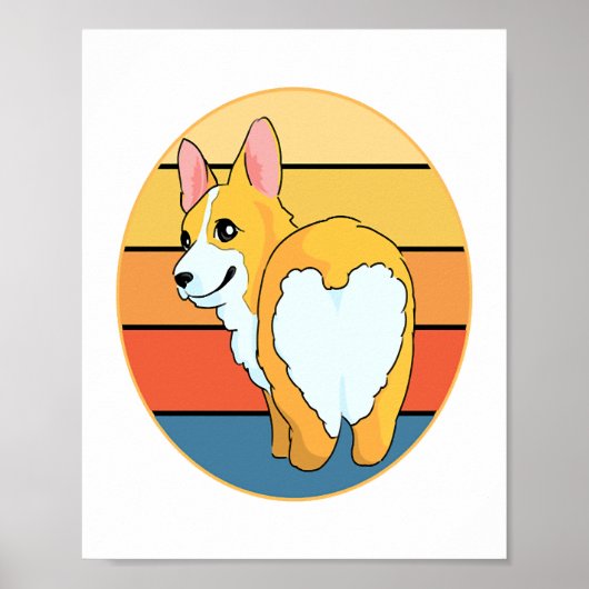 Kawaii Corgi Poster (Voorkant)