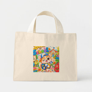 Kawaii Corgi Terug naar school kleine boodschappen Mini Tote Bag