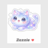 Kawaii Cosmic Cat Vinyl Sticker (Vel)