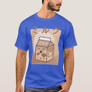 Kawaii Cow Retro Japanse Chocolade Melk Koeien vri T-shirt