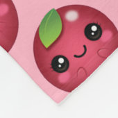 Kawaii Cranberry Fleece Deken (Hoek)