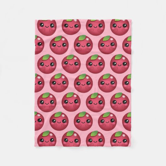 Kawaii Cranberry Fleece Deken (Voorkant)