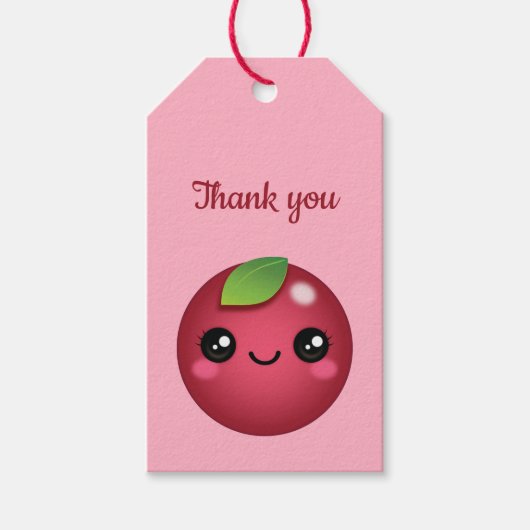 Kawaii Cranberry Gift Labels Cadeaulabel (Voorkant)