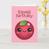 Kawaii Cranberry Kaart (Gele Bloem)