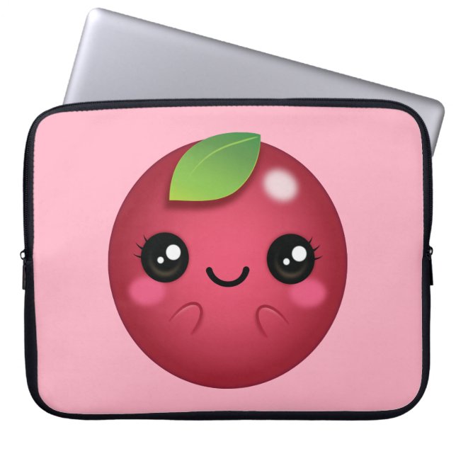 Kawaii Cranberry Laptop Sleeve (Voorkant)