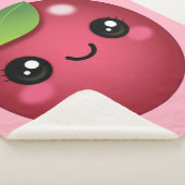 Kawaii Cranberry Sherpa Blanket Deken (3/4)