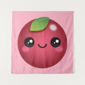 Kawaii Cranberry Tapestry Wandkleed (Voorkant)