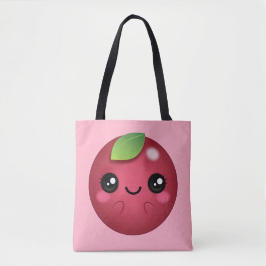 Kawaii Cranberry Tote Bag (Voorkant)