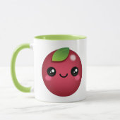 Kawaii Cranberry Two-Tone Coffee Mok (Links)