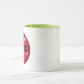 Kawaii Cranberry Two-Tone Coffee Mok (Midden)