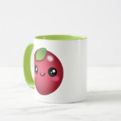 Kawaii Cranberry Two-Tone Coffee Mok (Voorkant links)