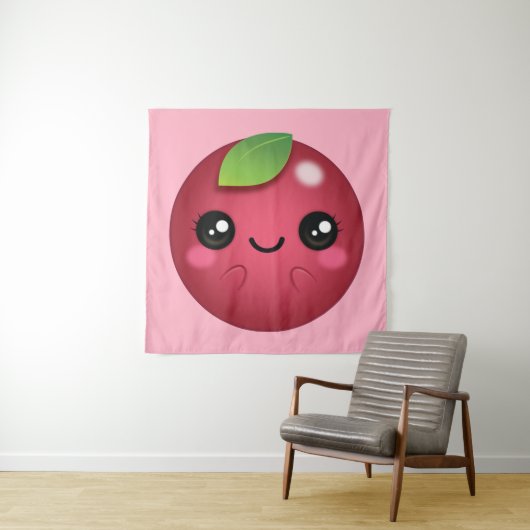 Kawaii Cranberry Wandkleed (In situ)