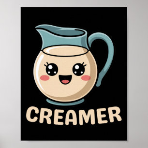 Kawaii Creamer Coffee Schattige Halloween Kostuum  Poster