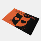 Kawaii Creepy Cute Cat Spooktacular Halloween Deurmat (Schuin)