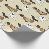 Kawaii Creepy Night Creatset Cadeaupapier (Hoek)