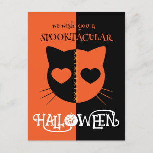 Kawaii Creepy Schattige Cat Spooktacular Halloween Briefkaart
