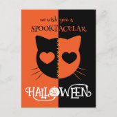 Kawaii Creepy Schattige Cat Spooktacular Halloween Briefkaart (Voorkant)