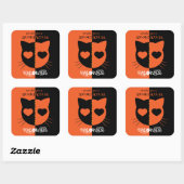 Kawaii Creepy Schattige Cat Spooktacular Halloween Vierkante Sticker (Vel)