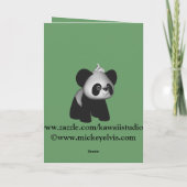 Kawaii Critter draagt de Kaart van de Panda (Achterkant)