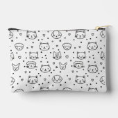Kawaii Critter Faces Pattern Etui (Achterkant)