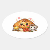Kawaii Croissant Sticker (Voorkant)