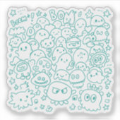 Kawaii Crowd Sticker (Voorkant)