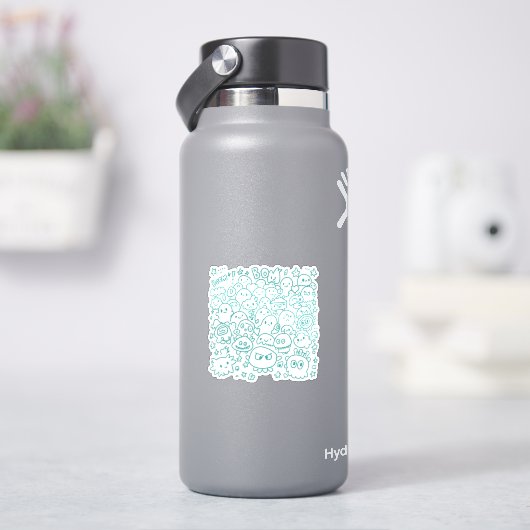 Kawaii Crowd Sticker (HydroFlask)