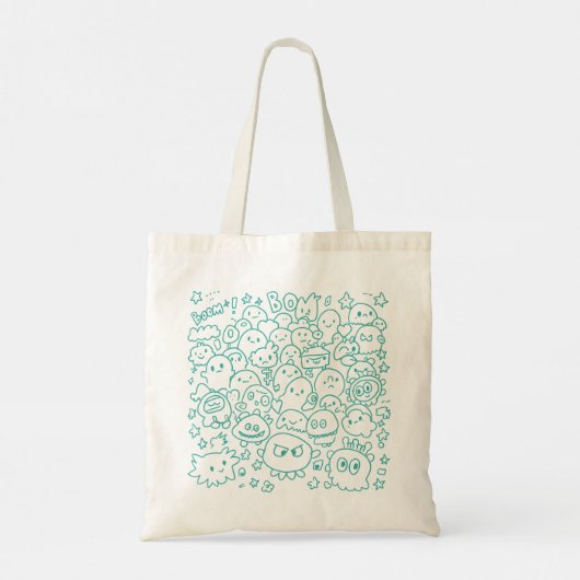 Kawaii Crowd Tote Bag (Achterkant)