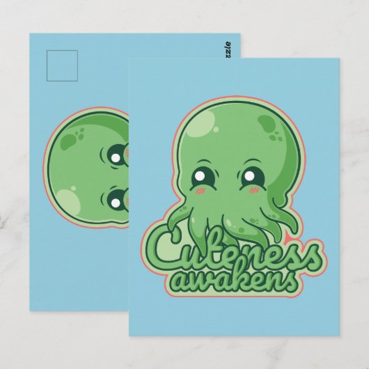 Kawaii Cthulhu Briefkaart (Voorkant / Achterkant)