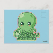 Kawaii Cthulhu Briefkaart (Achterkant)