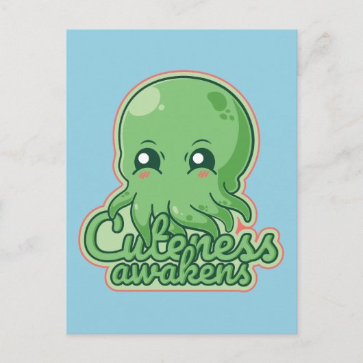 Kawaii Cthulhu Briefkaart (Voorkant)
