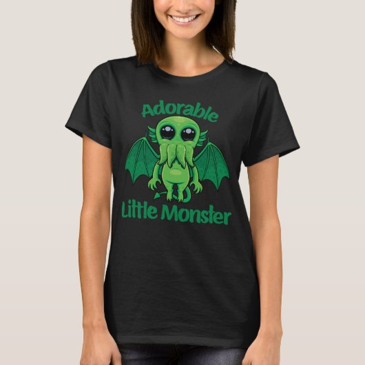 Kawaii Cthulhu Schattig Monster T-shirt (Voorkant)