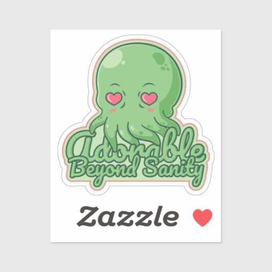 Kawaii Cthulhu Sticker (Vel)