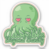 Kawaii Cthulhu Sticker (Voorkant)