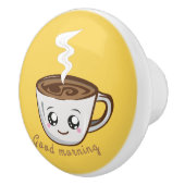 Kawaii Cup koffie, thee | Goedemorgen Keramische Knop (Rechts)