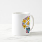 Kawaii Cup - Schattigee regenboogbeker met sterren Koffiemok (Voorkant rechts)