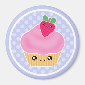 Kawaii Cupcake aardbeienmagneet Magneet