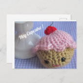 Kawaii cupcake ansichtkaart briefkaart (Voorkant / Achterkant)