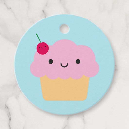Kawaii Cupcake Bedankjes Labels (Voorkant)