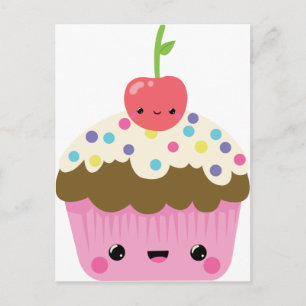 Kawaii Cupcake Briefkaart