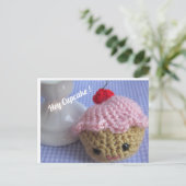 Kawaii cupcake briefkaart (Staand voorkant)