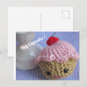 Kawaii cupcake briefkaart (Voorkant / Achterkant)