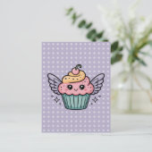 Kawaii Cupcake Briefkaart (Staand voorkant)