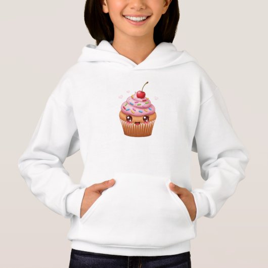 Kawaii Cupcake Cute Hoodie (Voorkant)