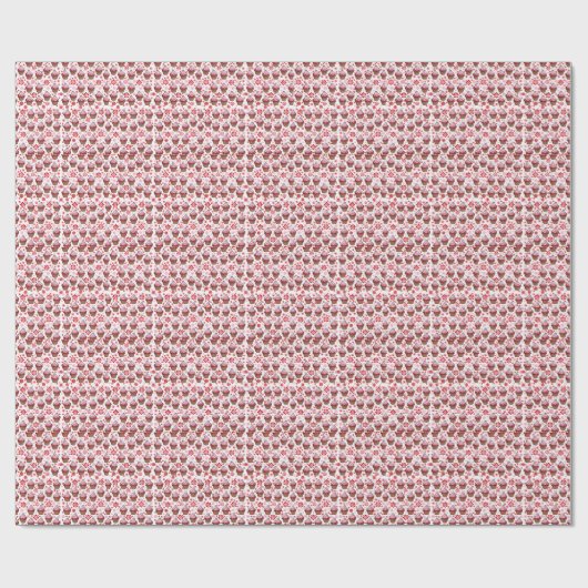 Kawaii Cupcake Design – Schattigee dessertafbeeldi Cadeaupapier (Vlak)