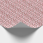 Kawaii Cupcake Design – Schattigee dessertafbeeldi Cadeaupapier (Hoek)