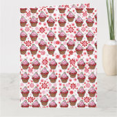 Kawaii Cupcake Design – Schattigee dessertafbeeldi Kaart (Voorkant)