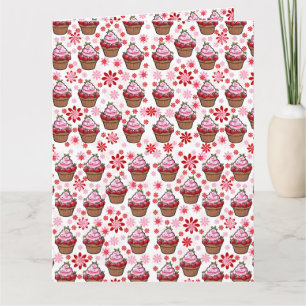 Kawaii Cupcake Design – Schattigee dessertafbeeldi Kaart